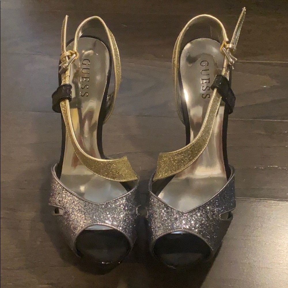 Sparkly Guess Platform Heels